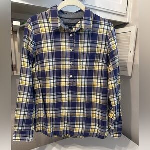 Tommy Hilfiger purple, yellow, green Plaid Shirt